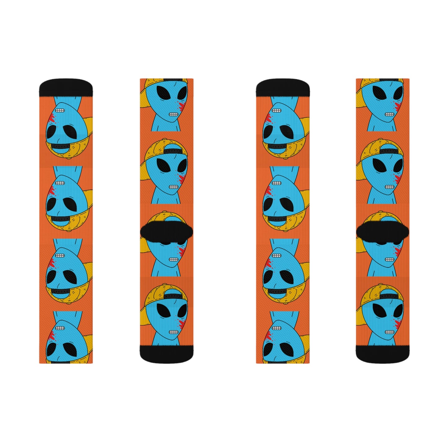 Alien Space Blue Blood Visitor Sublimation Socks