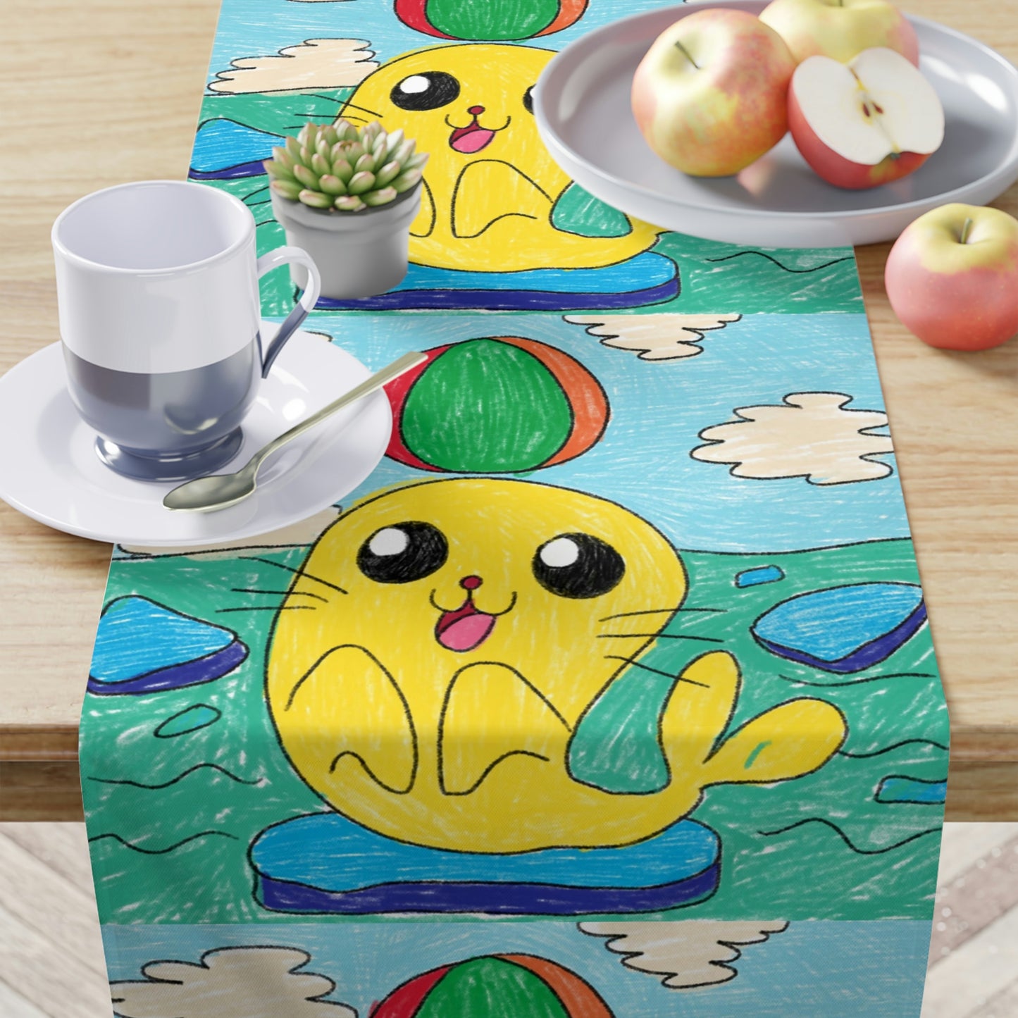 Seal Trick Marine Ocean Animal Sea Creature Table Runner