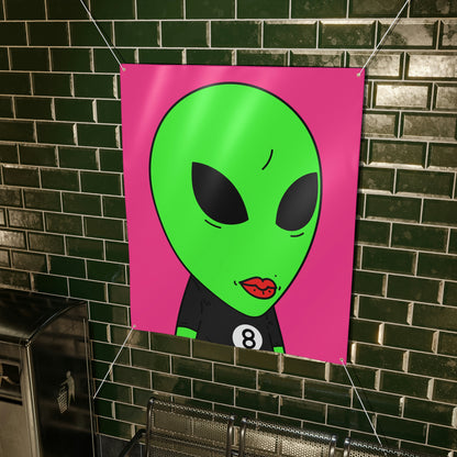 8 Ball Green Alien Lipstick Visitor Matte Banner