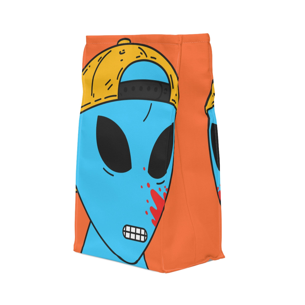 Blue Blood Visitor Alien Cartoon Polyester Lunch Bag