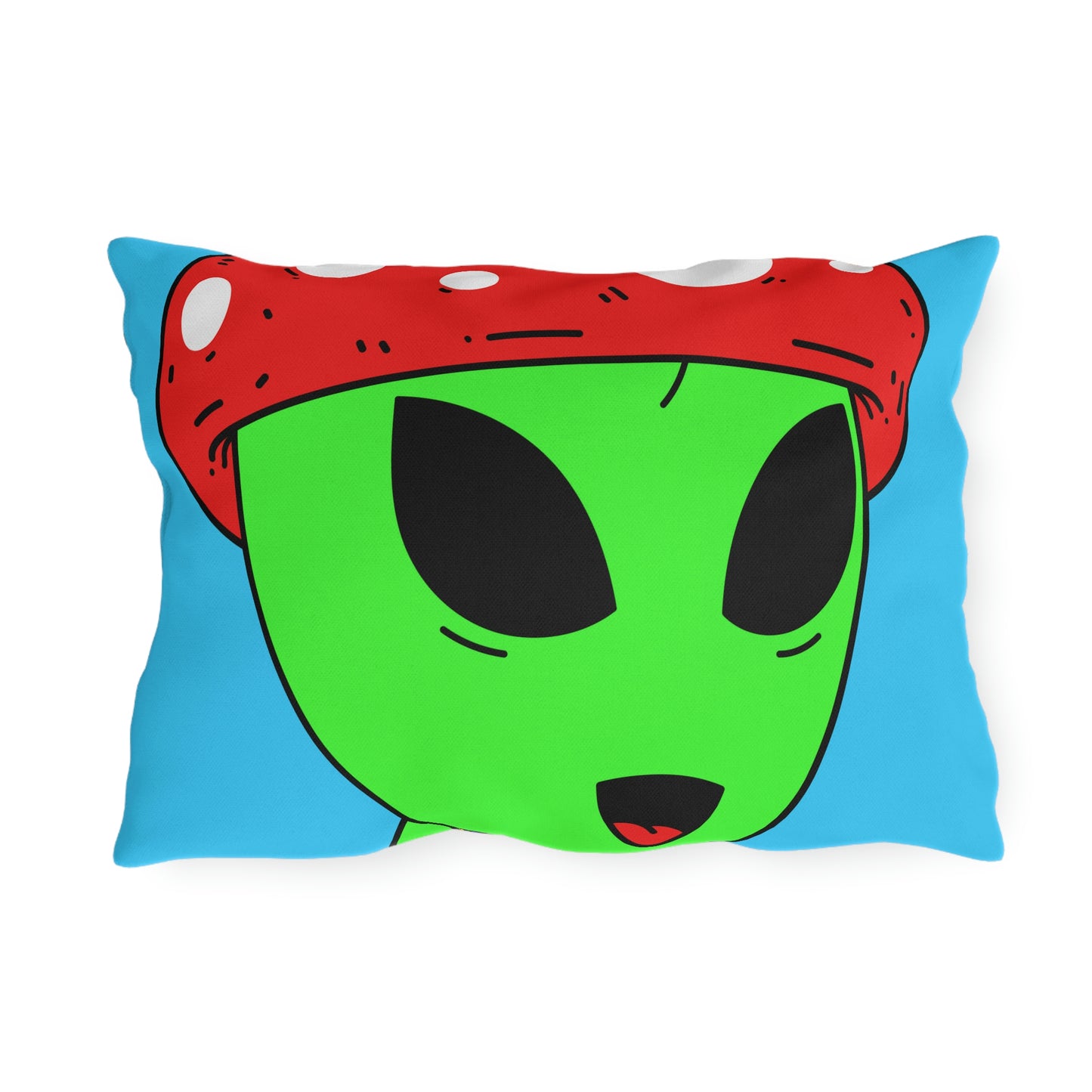 Healthy Sport Jersey Mushroom Alien Outdoor Pillows