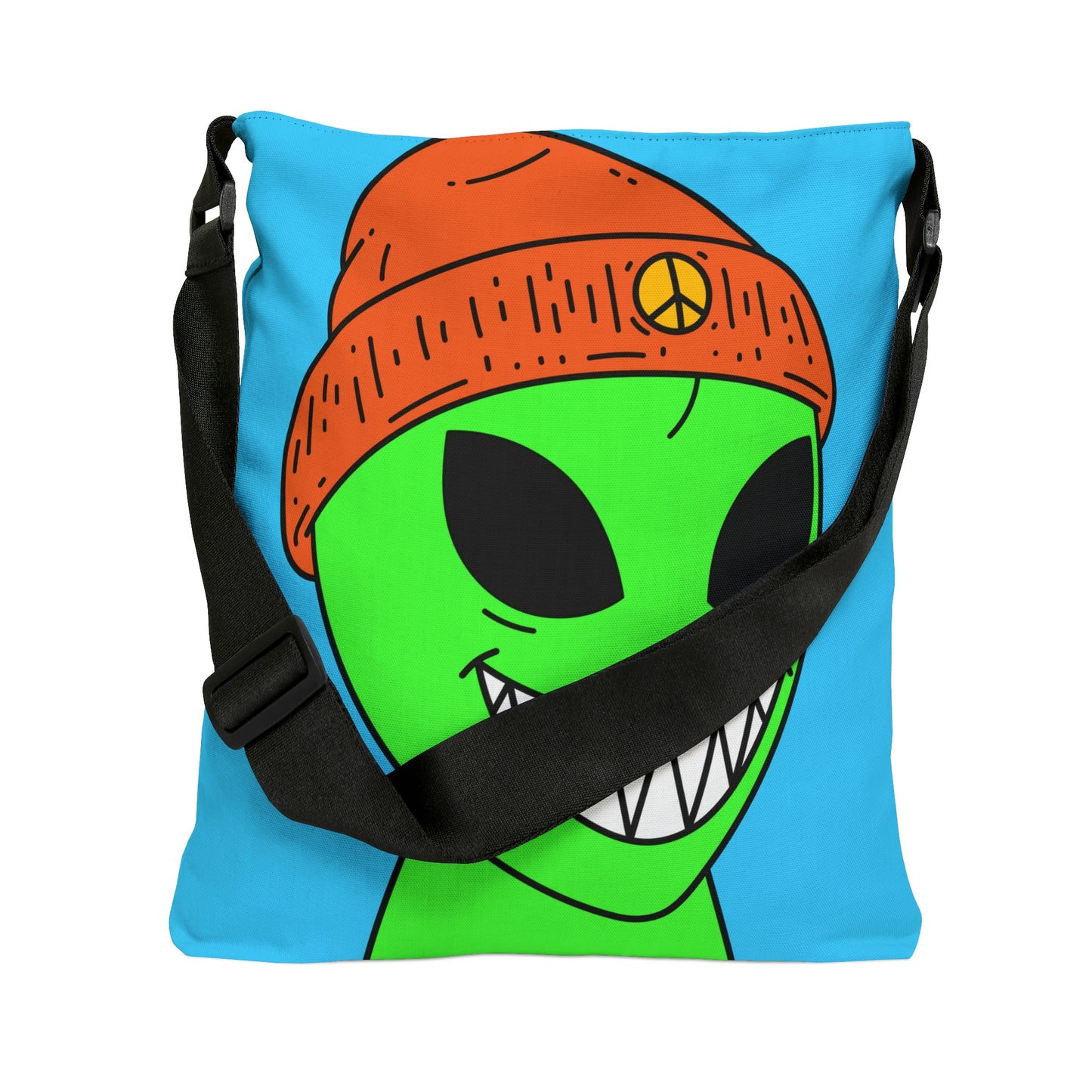 Peace Alien Visitor Adjustable Tote Bag (AOP)