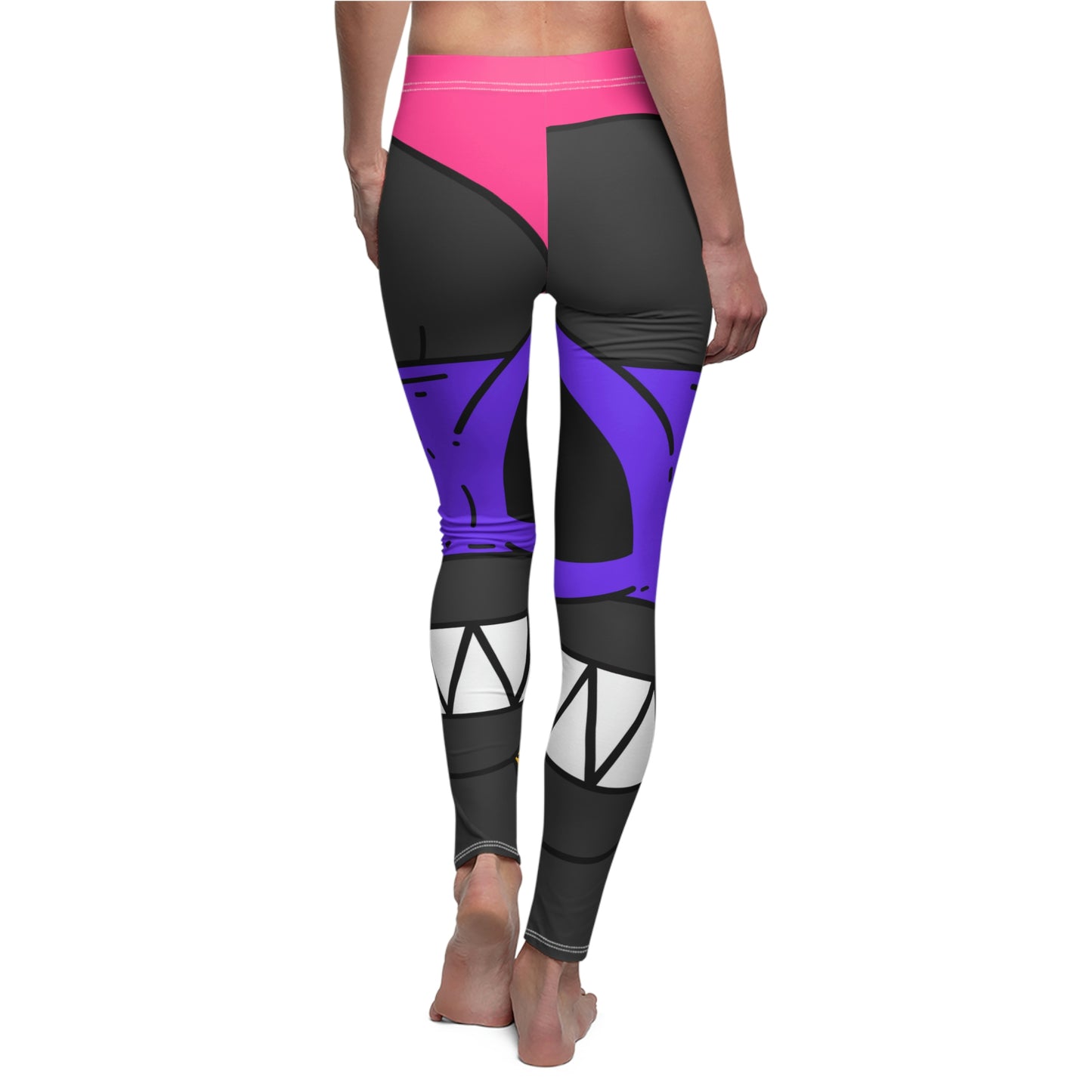 Dark Ninja Warrior Alien Visitor Cut & Sew Casual Leggings