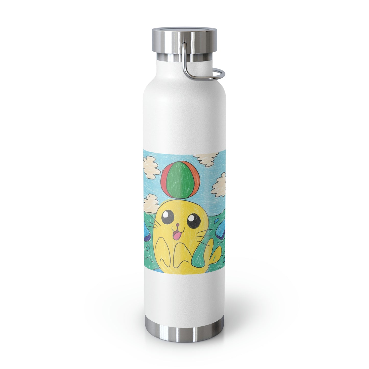 Seal Trick Marine Ocean Animal Sea Creature Copper Vacuum Insulated Bottle, 22oz