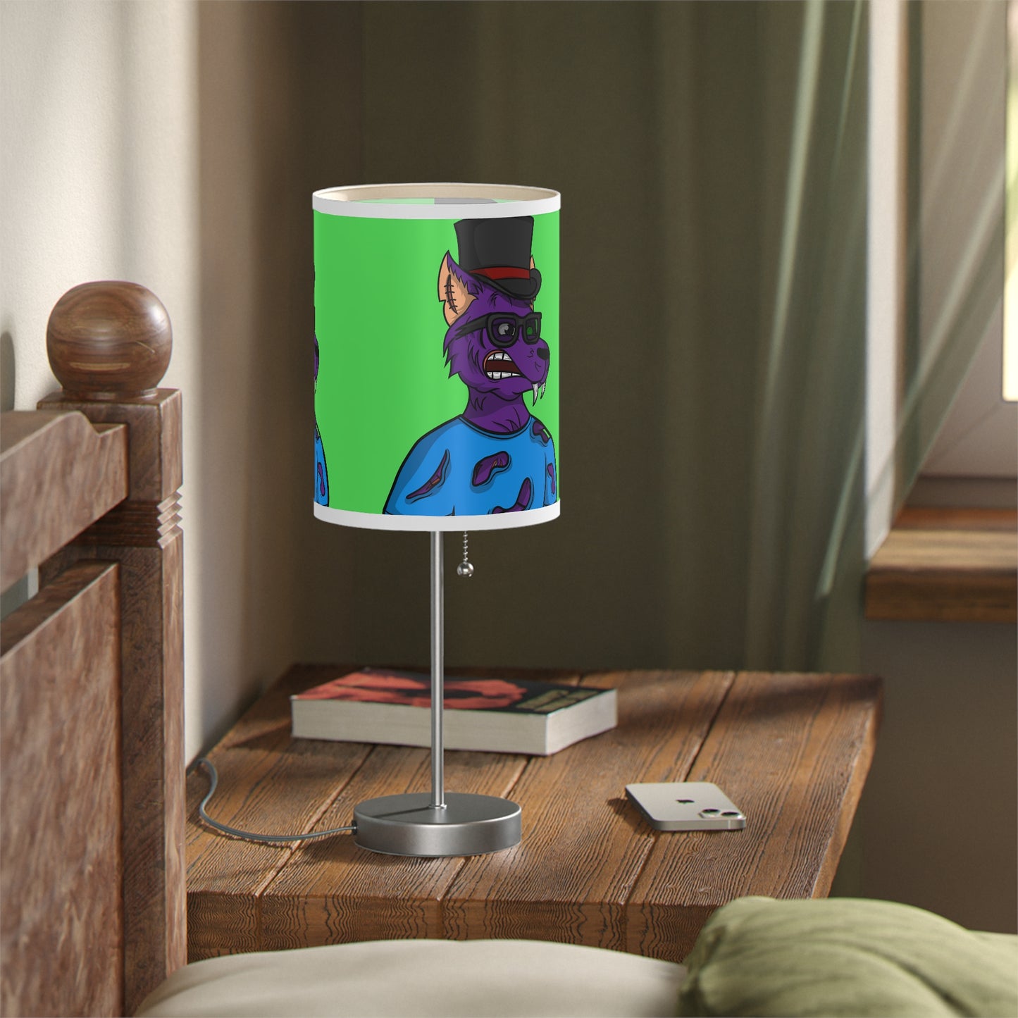 Magic Magician Hat Wolf Cyborg Werewolve Lamp on a Stand, US|CA plug