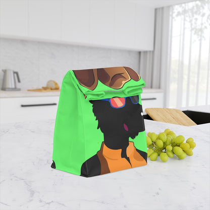 Cyborg Wolf Puffy Jacket Puffy Jacket Cowboy Hat Polyester Lunch Bag