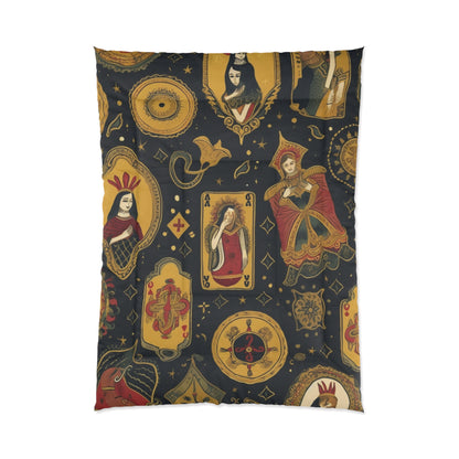 Tarot Card Art & Symbolism Inspired Pattern Design Comforter