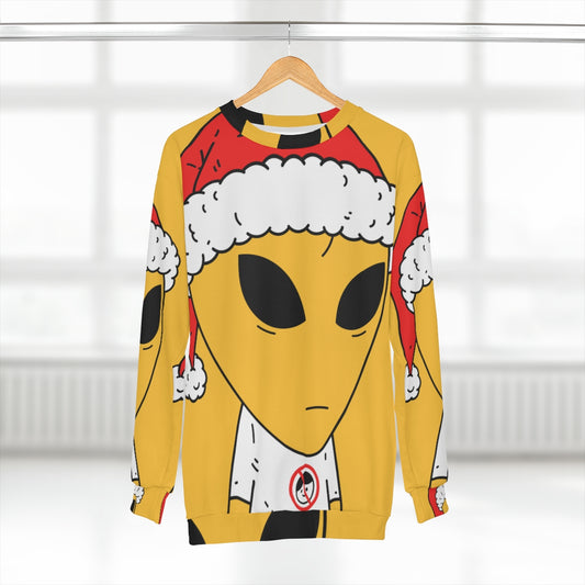 Christmas Alien Santa clause Santa Hat AOP Unisex Sweatshirt