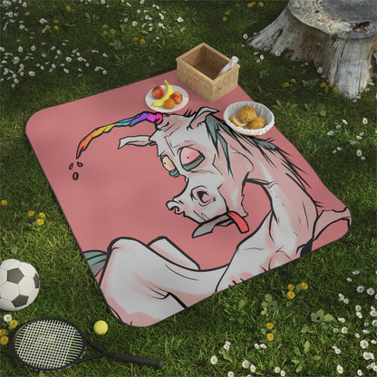 Unicorn Mythical Horse Creature Picnic Blanket