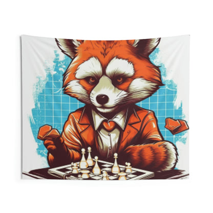 Red Panda Chess Player Strategy Game Graphic Indoor Wall Tapestries