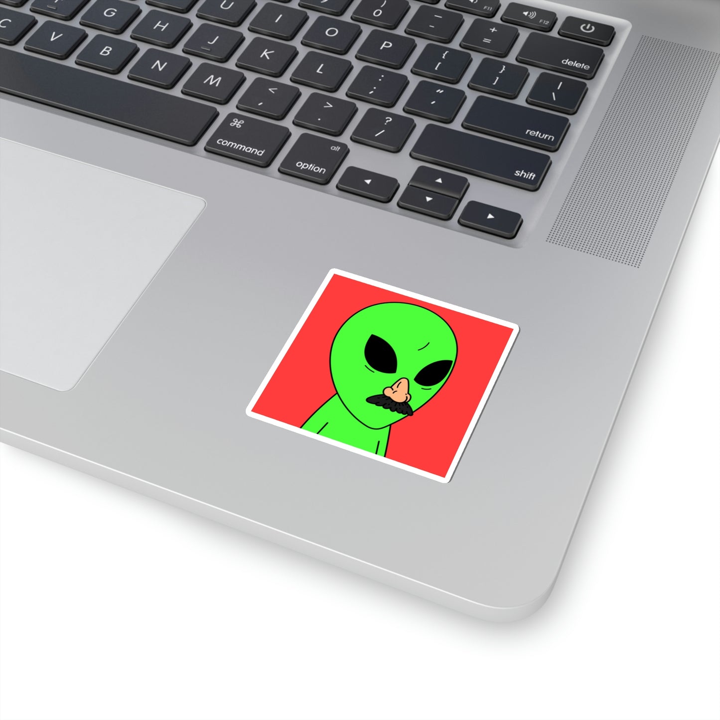 Fake Alien Human Mask Kiss-Cut Stickers