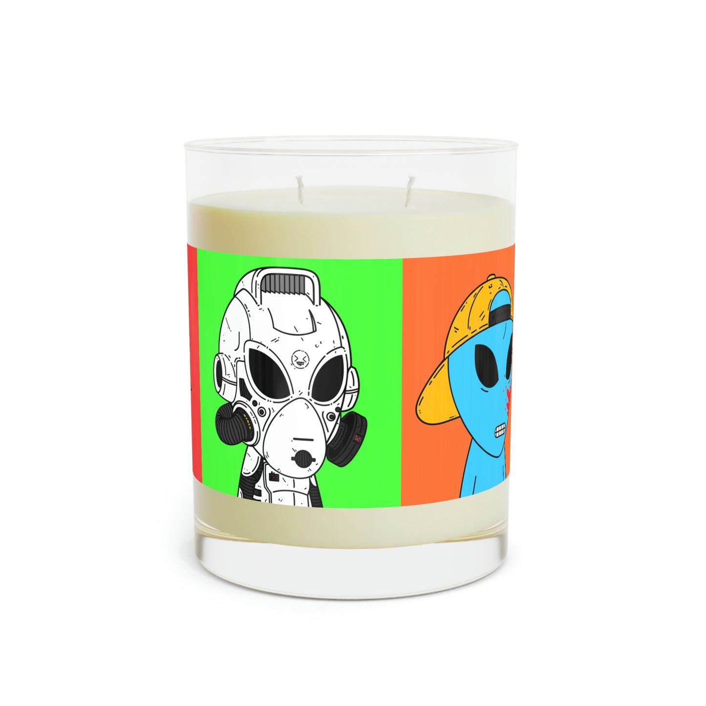 手作業で注がれたUSA The Visitors Alien Anime Scented Candle - フルグラス、11オンス