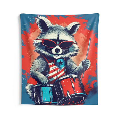 Raccoon Patriotic Rock Star USA Classic Style Indoor Wall Tapestries