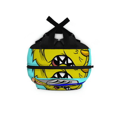 Hombre lobo lobo amarillo Mochila