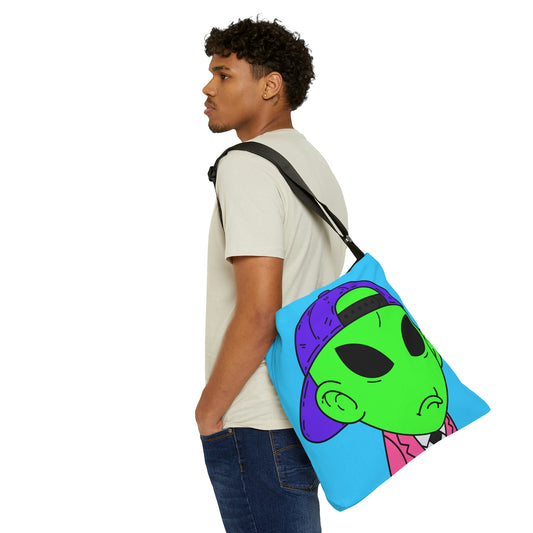 Moody Alien Visitor Adjustable Tote Bag (AOP)