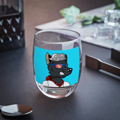 Cyborg Wolf Hoodie Sweatshirt Fedora Cap Whiskey Glass