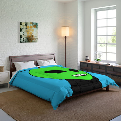 Green Apple Chipped tooth Visitor Smiling Bed Comforter