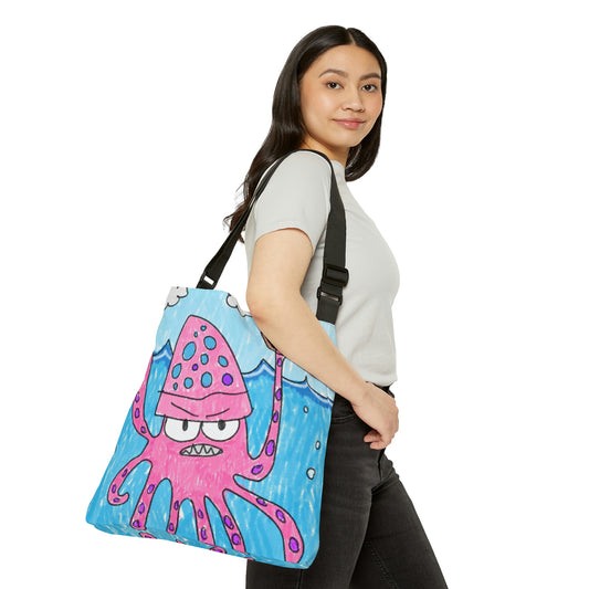 The Kraken Octopus Clean Graphic Adjustable Tote Bag (AOP)