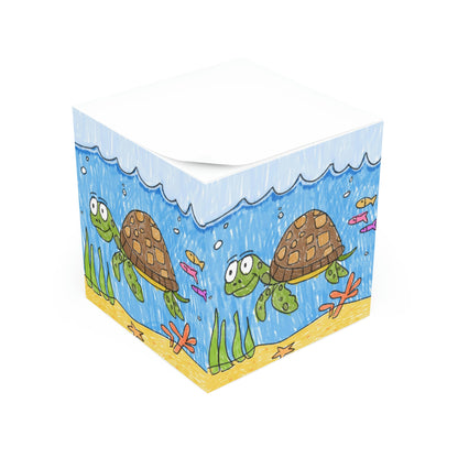 Sea Turtle Beach Sand Ocean Note Cube