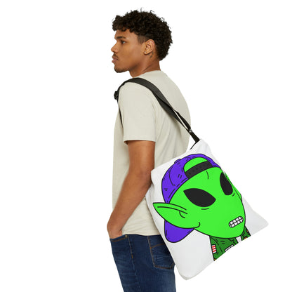 Green Military Army Jacket pointy ear Visitor Alien Adjustable Tote Bag (AOP)