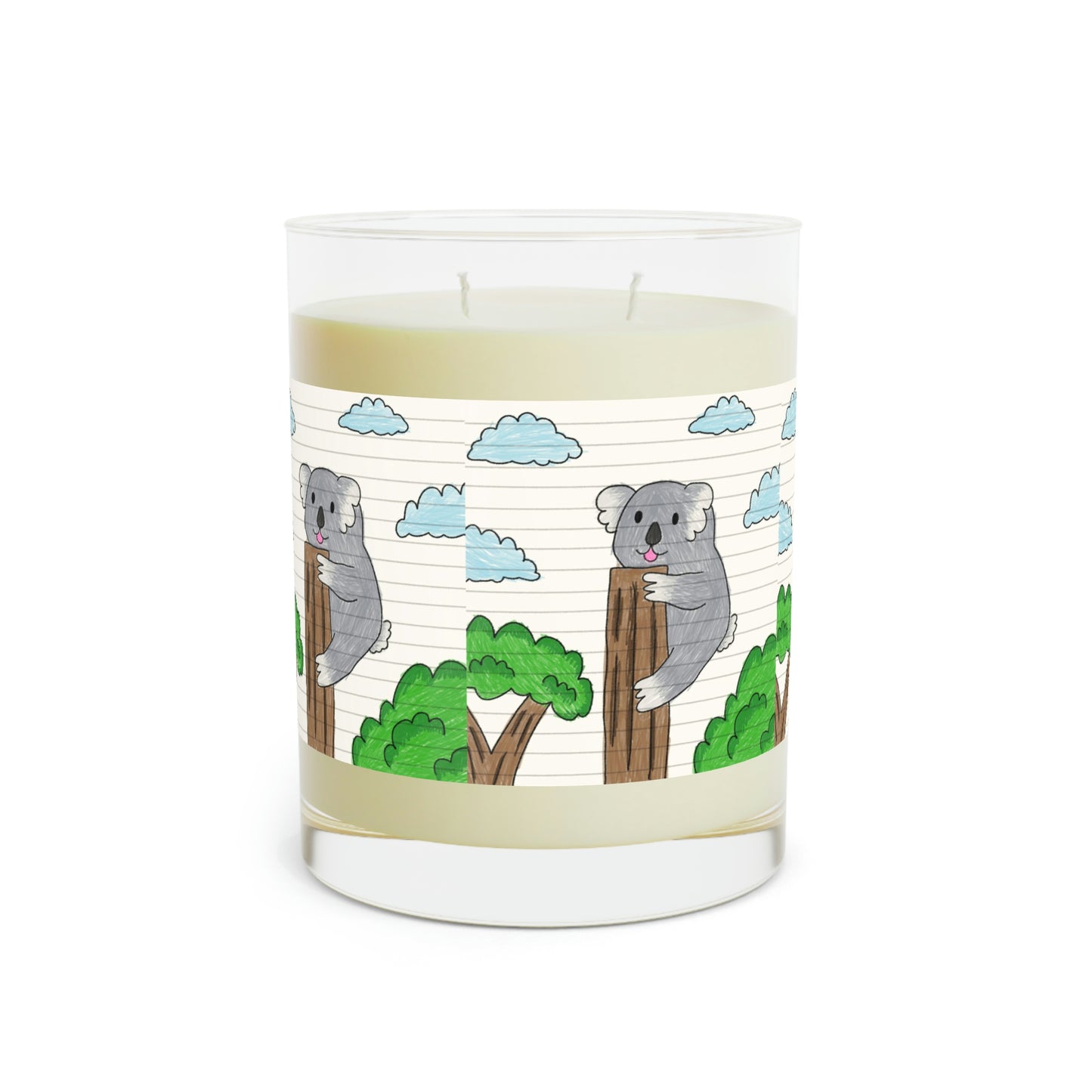 Koala Bear Animal Tree Climber Scented Candle - Full Glass, 11oz