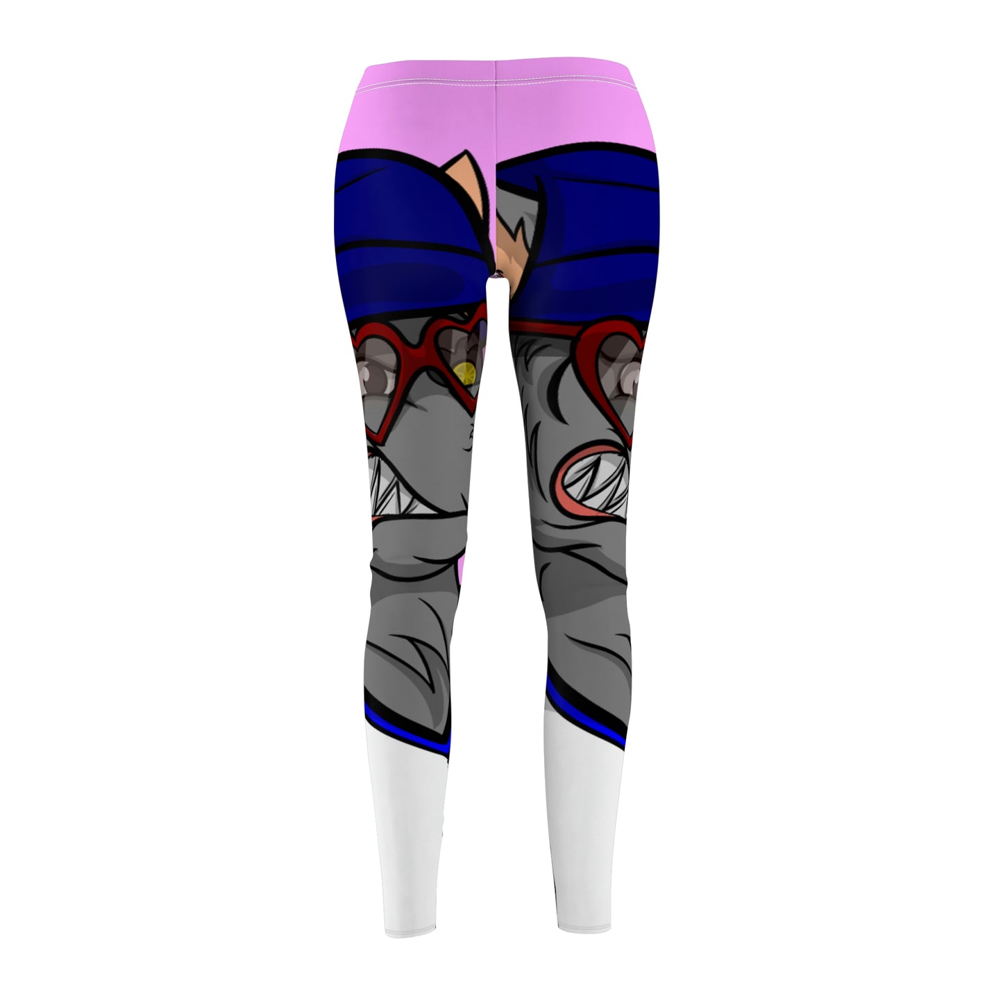 Valentine Wolf Heart Love Women's Cut & Sew Casual Leggings