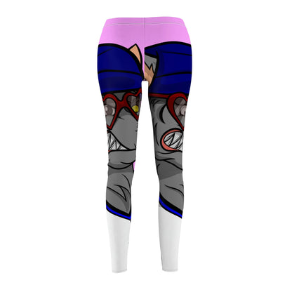 Valentine Wolf Heart Love Women's Cut & Sew Casual Leggings