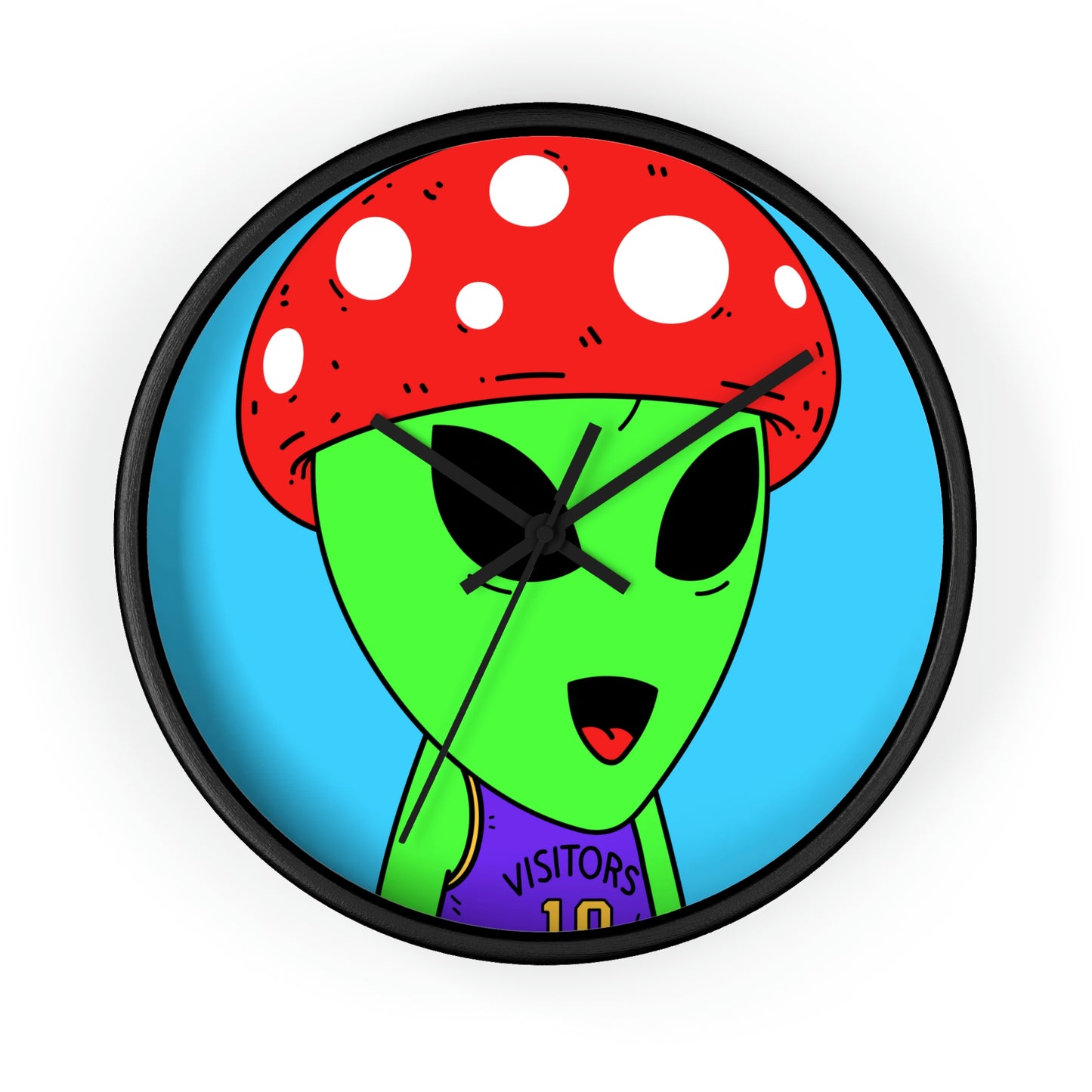 Healthy Sport Jersey Mushroom Alien Wall clock