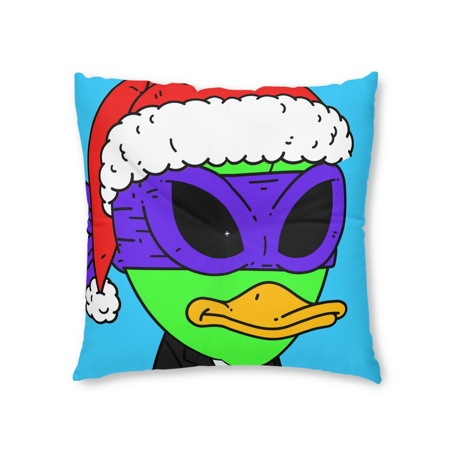 Santa Christmas Alien Visitor751 Tufted Floor Pillow, Square