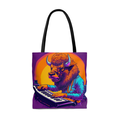 American Bison Buffalo PianoKeyboard Music Player Tote Bag (AOP)