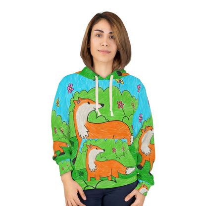 Fox Woodland Animal Foxy AOP Unisex Pullover Hoodie