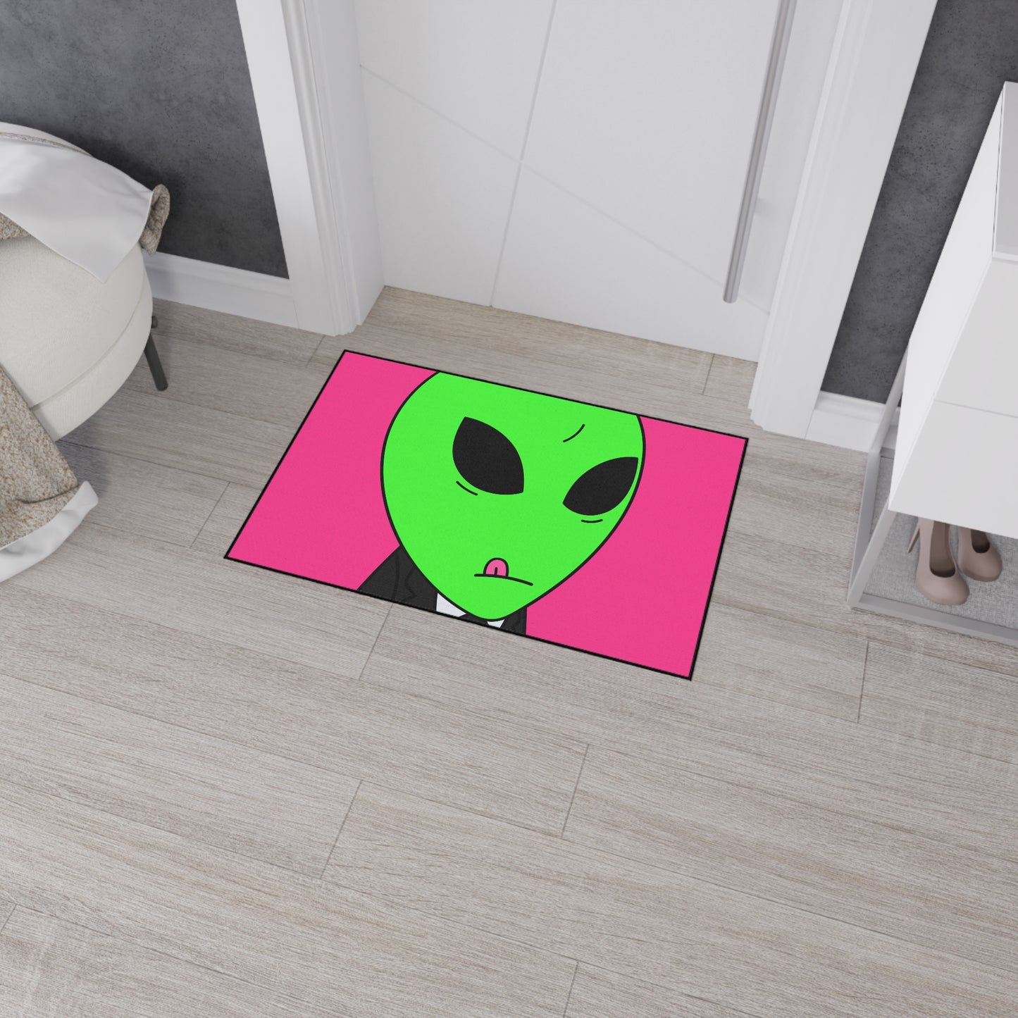 Alfombra de piso resistente Alien para visitantes de negocios