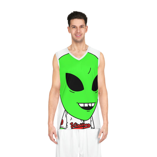Alien Green Sporty Basketball Jersey (AOP)