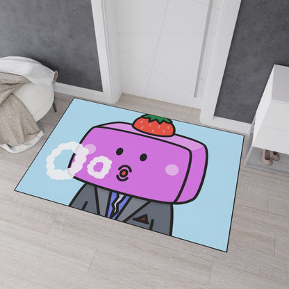 Strawberry Fruit Head Block Heavy Duty Floor Mat