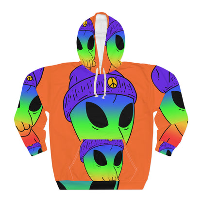 Calamar Orgullo Color Alien AOP Sudadera con capucha unisex 