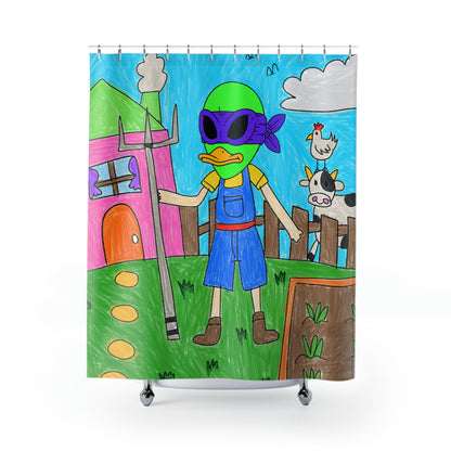 Farm Alien Visitor 751 Shower Curtains