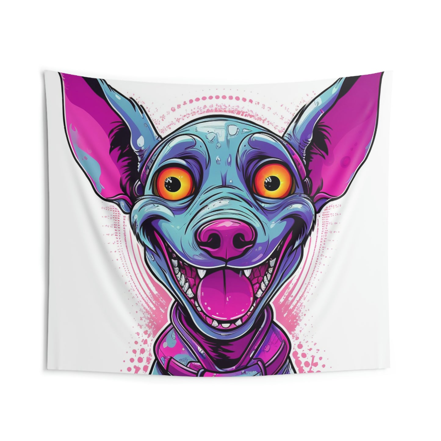 Dog Alien Retro Cartoon Style Indoor Wall Tapestries