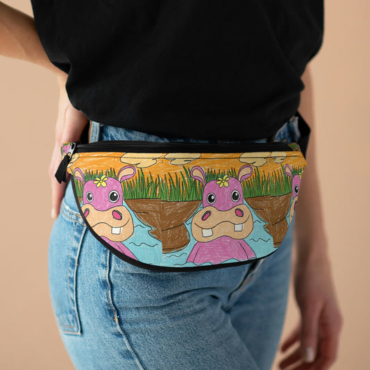 Hippo Hippopotamus Animal Creature Graphic Fanny Pack