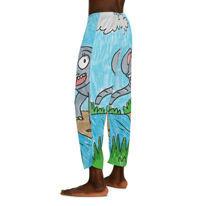 Elefante Elephant King Safari Animal Men's Pajama Pants (AOP)