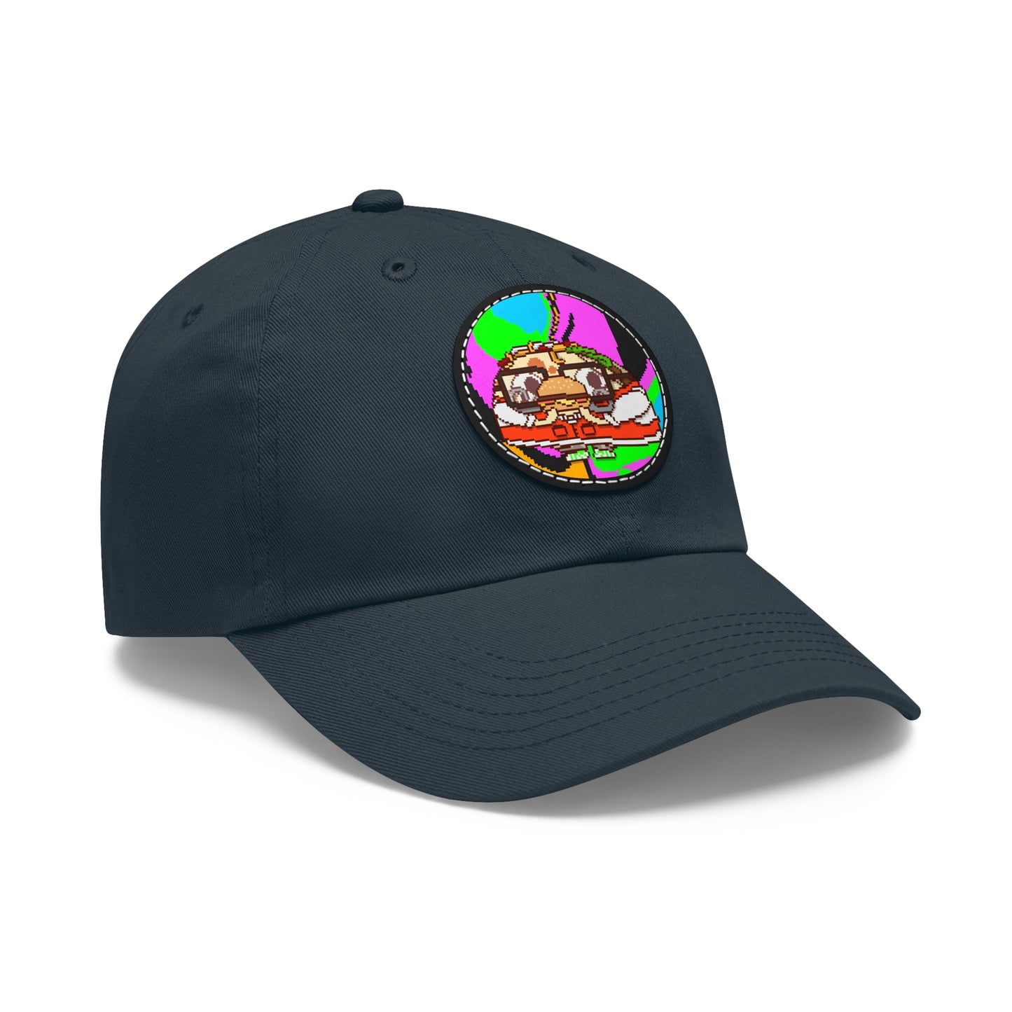 Burger Cooked Hungry Taco Dad Hat with Leather Patch (Round)