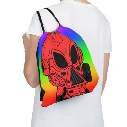 LOL Rainbow Armored Red Future Alien Cyborg Machine Visitor Outdoor Drawstring Bag