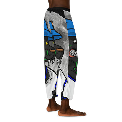 Full Moon Cyborg Werewolve Wolf Men's Pajama Pants (AOP)