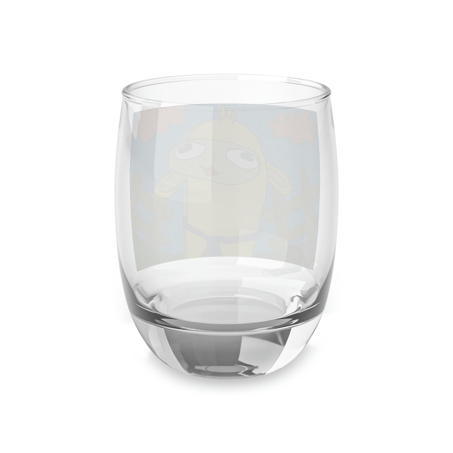 Llama Lovers: Heart and Animal Design Whiskey Glass