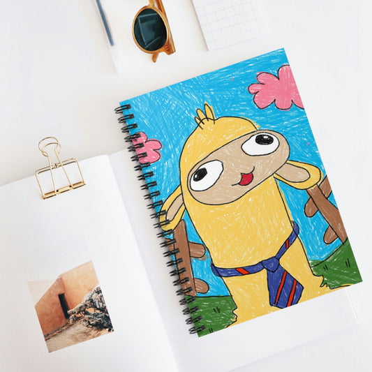 Llama Lovers: Heart and Animal Design Graphic Spiral Notebook - Ruled Line