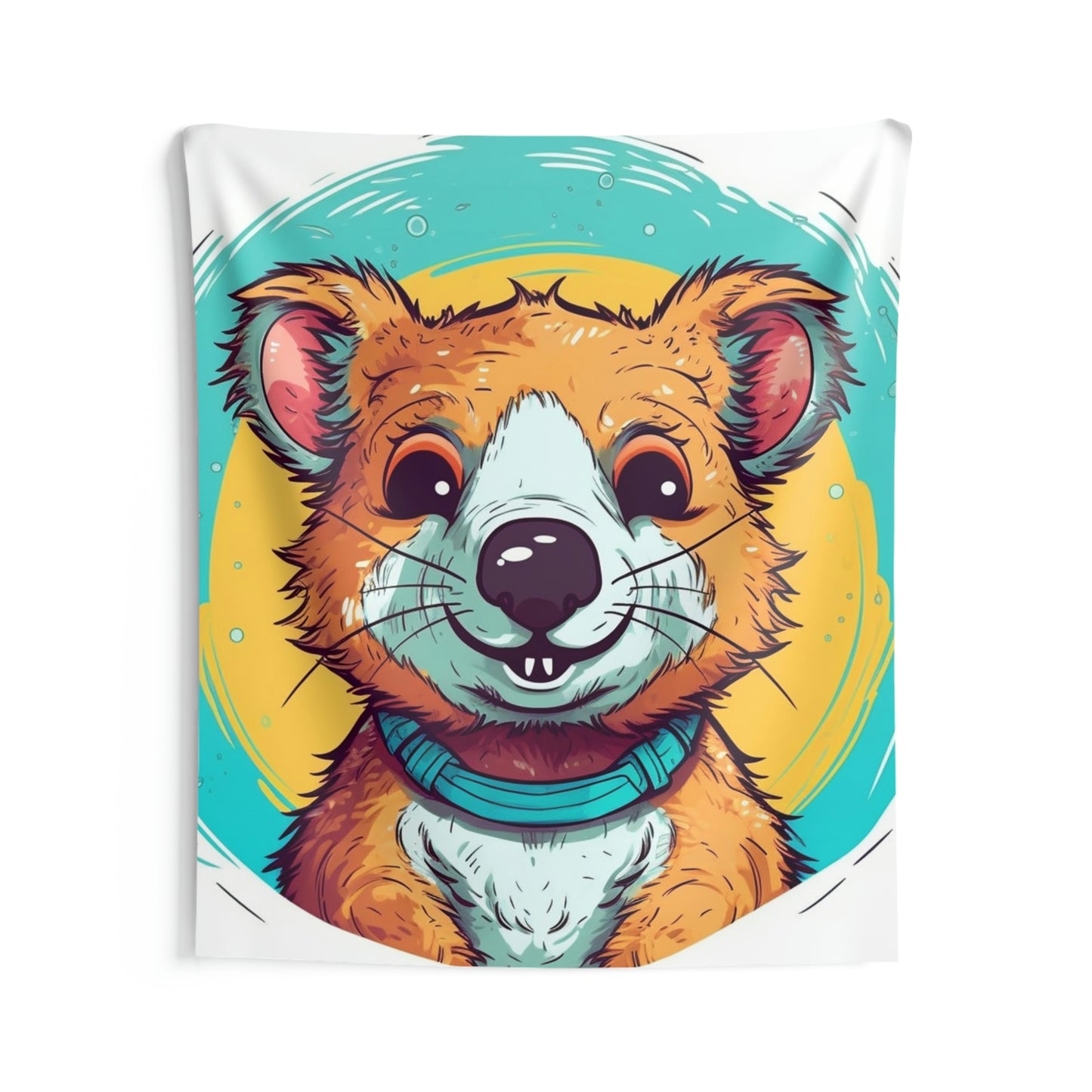 Quokka Cute Furry Fluffy Animal Graphic Indoor Wall Tapestries