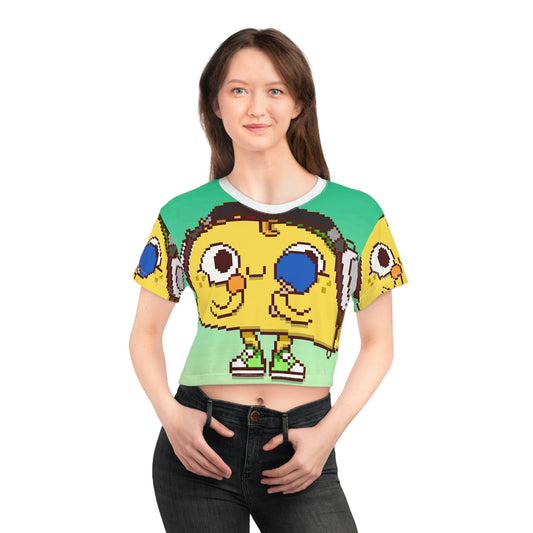 Table Tennis Taco Ping Pong Player AOP Crop Tee