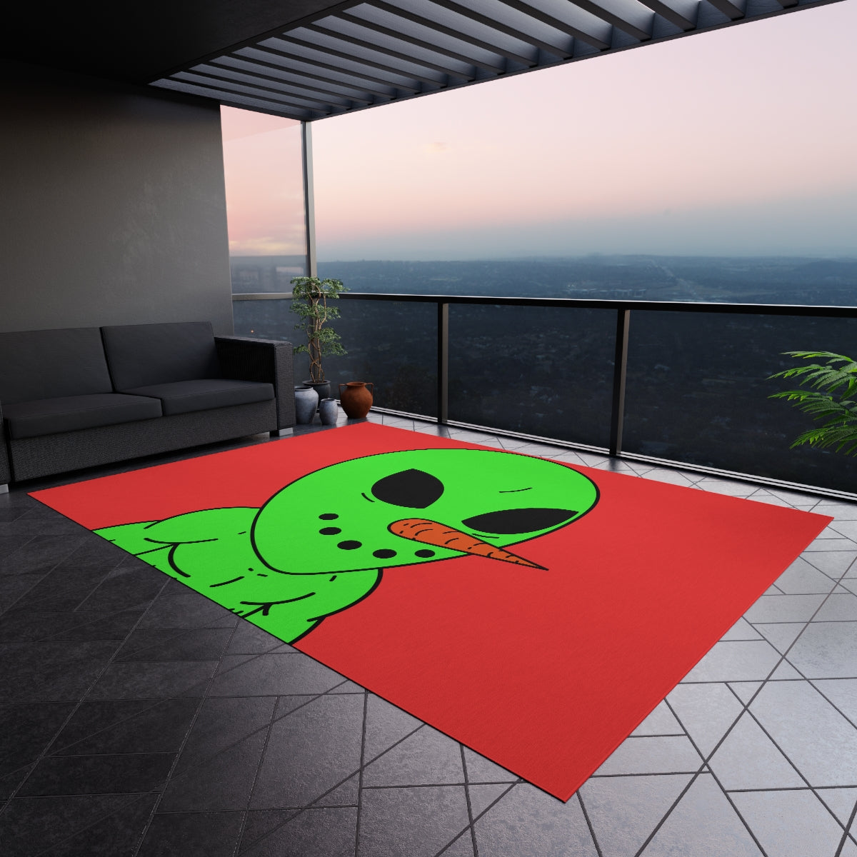 Veggie Visi The Vegetable Visitor Outdoor Rug