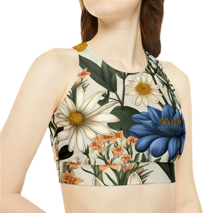 Botanical Illustration Flowers & Plants Design Sporty Bikini Set (AOP)