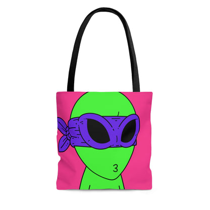 Green Ninja Turtle Visitor Alien AOP Tote Bag