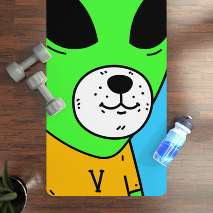 Green Alien Visitor Dog Bear Face Yellow V T Shirts Pink Visi Hat Rubber Yoga Mat